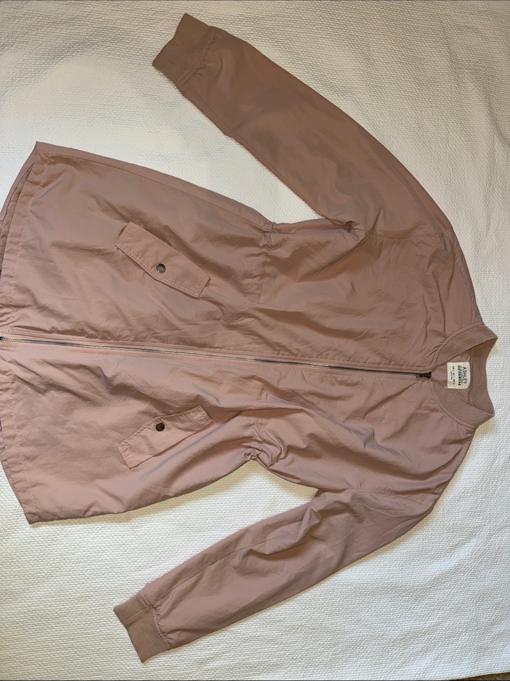 Ashley By 26 International Dusty Rose Bomber Jacket size L